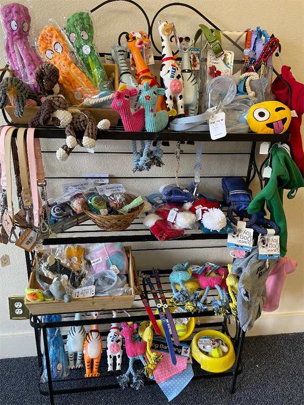 Big selection of dog toys